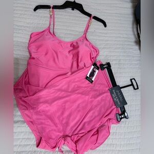 Nicole Miller Pink One Piece Swimsuit